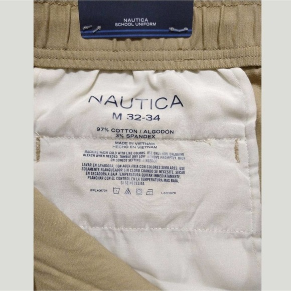 Nautica Boys School Uniform Jogger Khaki Pants Size M 32/34 - Picture 7 of 11
